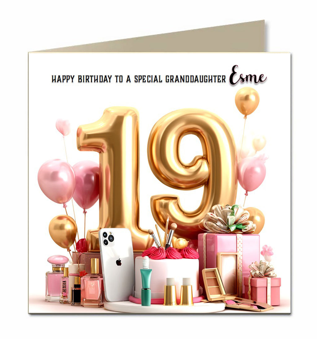 19th Birthday Card For Girls Women Personalised