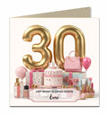 30th Birthday Card For Girls Women Personalised