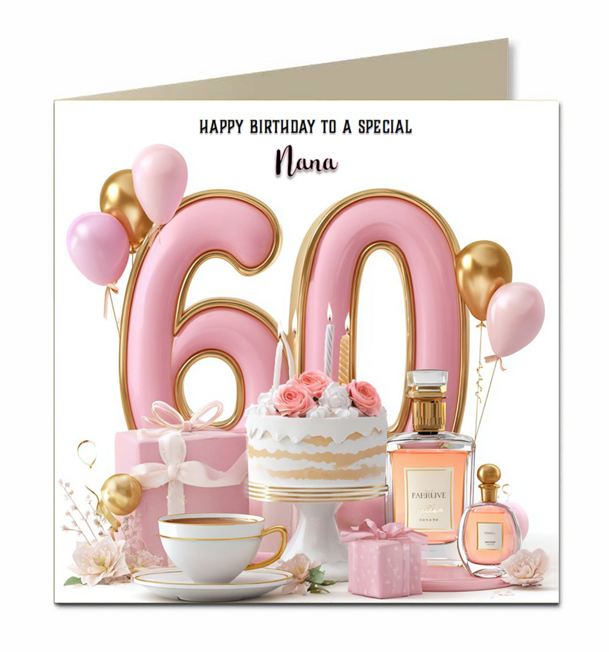 60th Birthday Card For Girls Women Personalised