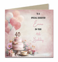 40th Birthday Card For Girls, Women, Afternoon Tea, Personalised