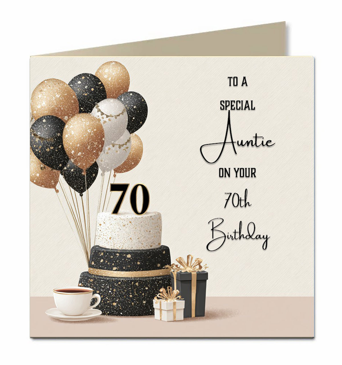 70th Birthday Card For Girls, Women, Afternoon Tea, Personalised
