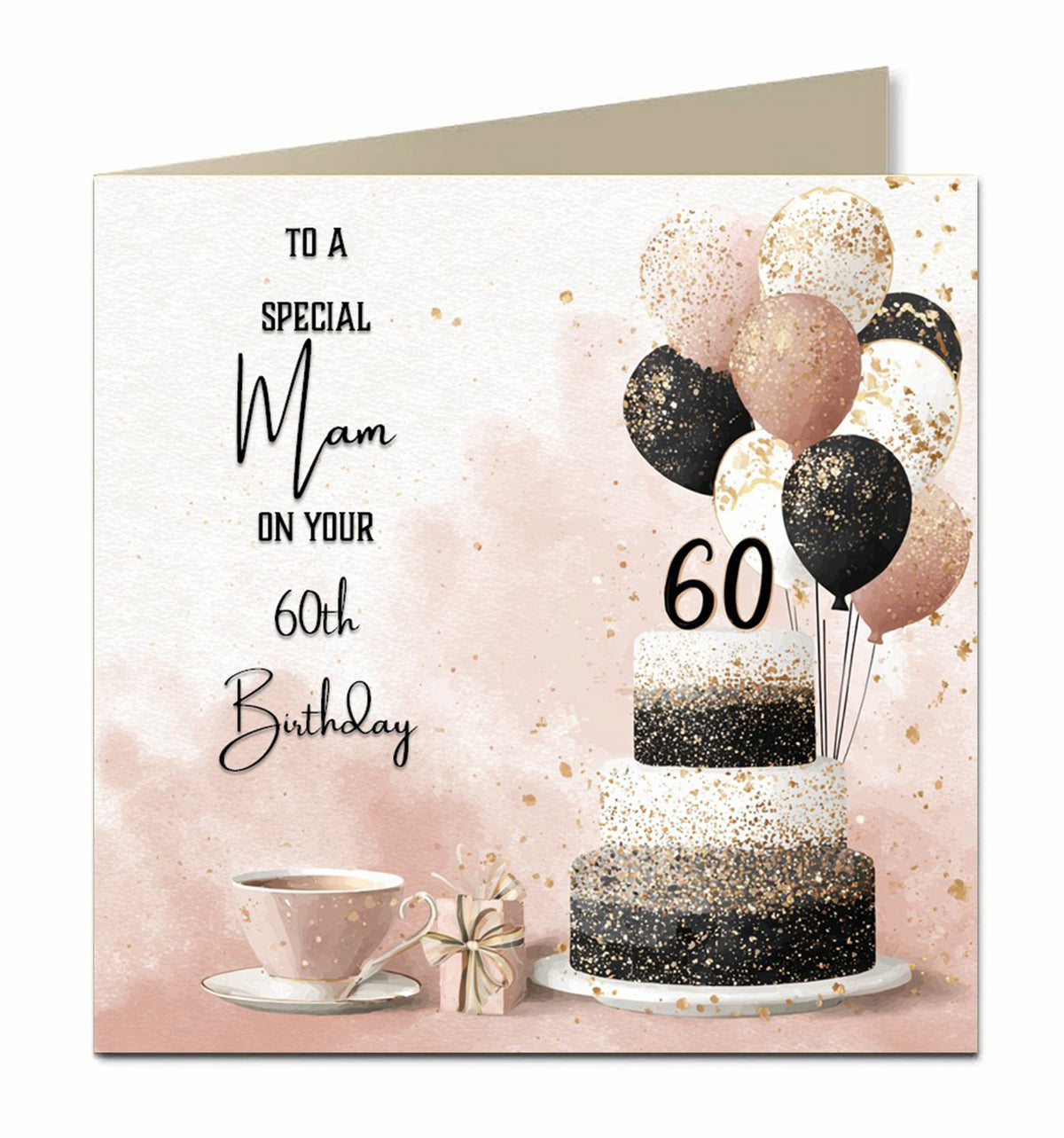 60th Birthday Card For Girls, Women, Afternoon Tea, Personalised