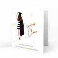 Personalised Graduation Card - Female Graduate with Gold Stars