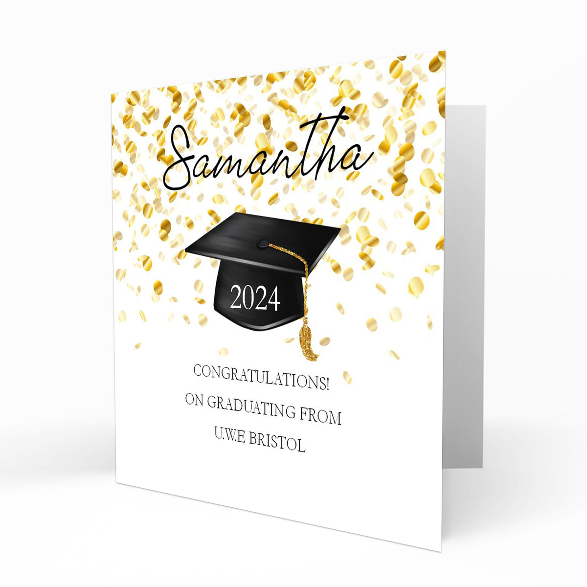 Personalised Graduation Day Card, Congratulations To Daughter, Niece, Sister, Granddaughter, Son, Nephew, Grandson Cap