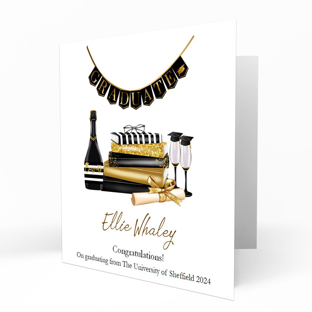 Personalised Graduation Day Card, Congratulations To Daughter, Niece, Sister, Granddaughter, Son, Nephew, Grandson Cap