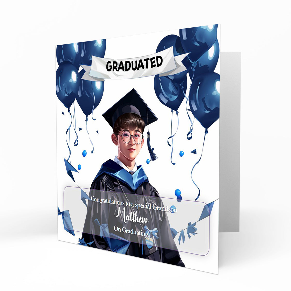 Personalised Graduation Day Card, Congratulations To Son, Nephew, Grandson Asian