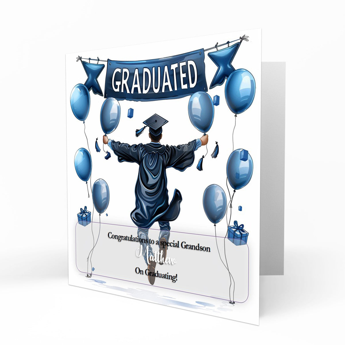 Personalised Graduation Day Card, Congratulations To Son, Nephew, Grandson