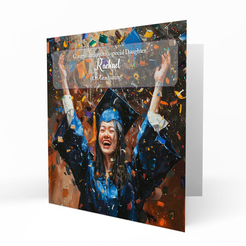 Personalised Graduation Day Card, Congratulations To Daughter, Niece, Sister, Granddaughter, Asian