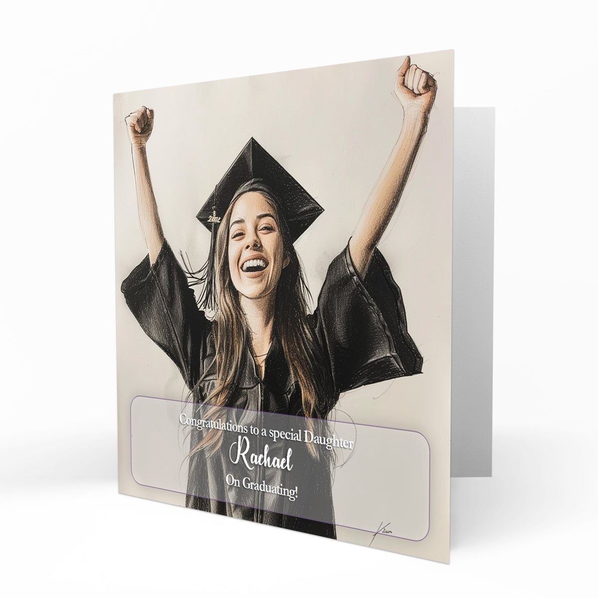 Personalised Graduation Day Card, Congratulations To Daughter, Niece, Sister, Granddaughter