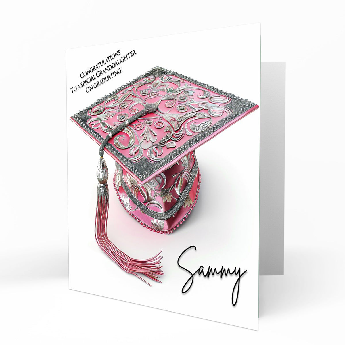 Personalised Graduation Day Card, Congratulations To Daughter, Niece, Sister, Granddaughter Cap