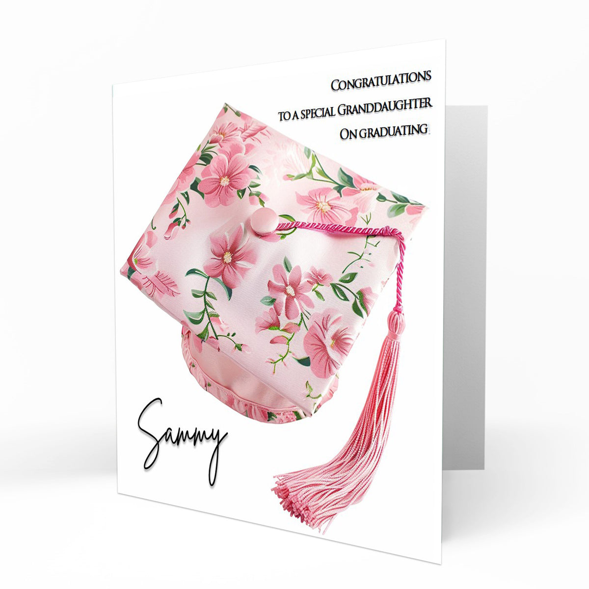 Personalised Graduation Day Card, Congratulations To Daughter, Niece, Sister, Granddaughter Cap