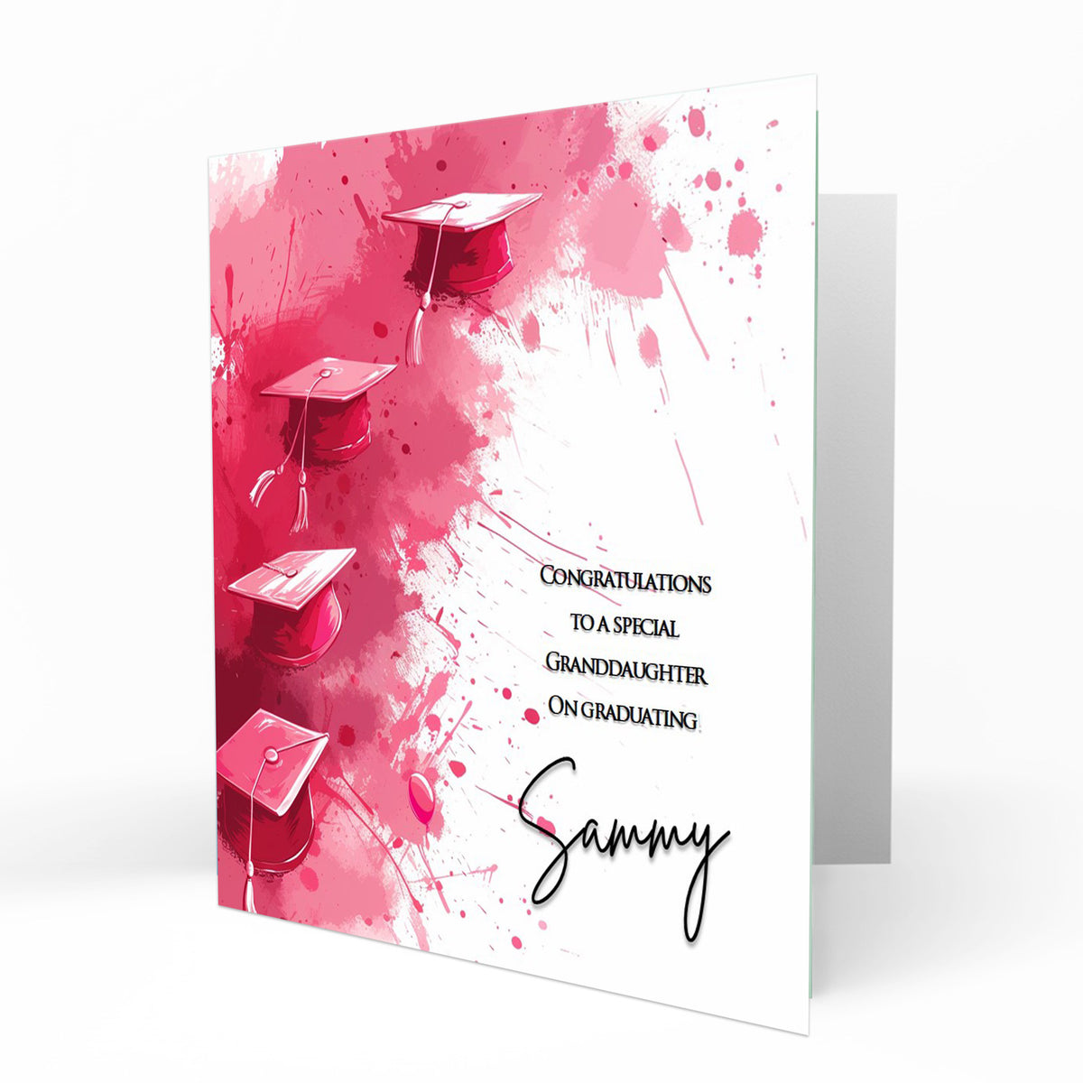 Personalised Graduation Day Card, Congratulations To Daughter, Niece, Sister, Granddaughter Cap