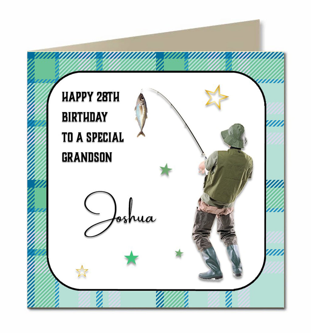 Personalised Birthday Card - Fishing