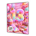 13th Birthday Card Beauty Girl Granddaughter Daughter  Large A5 Size
