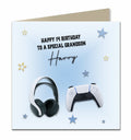 Personalised Birthday Card - Gaming Controller and Headset