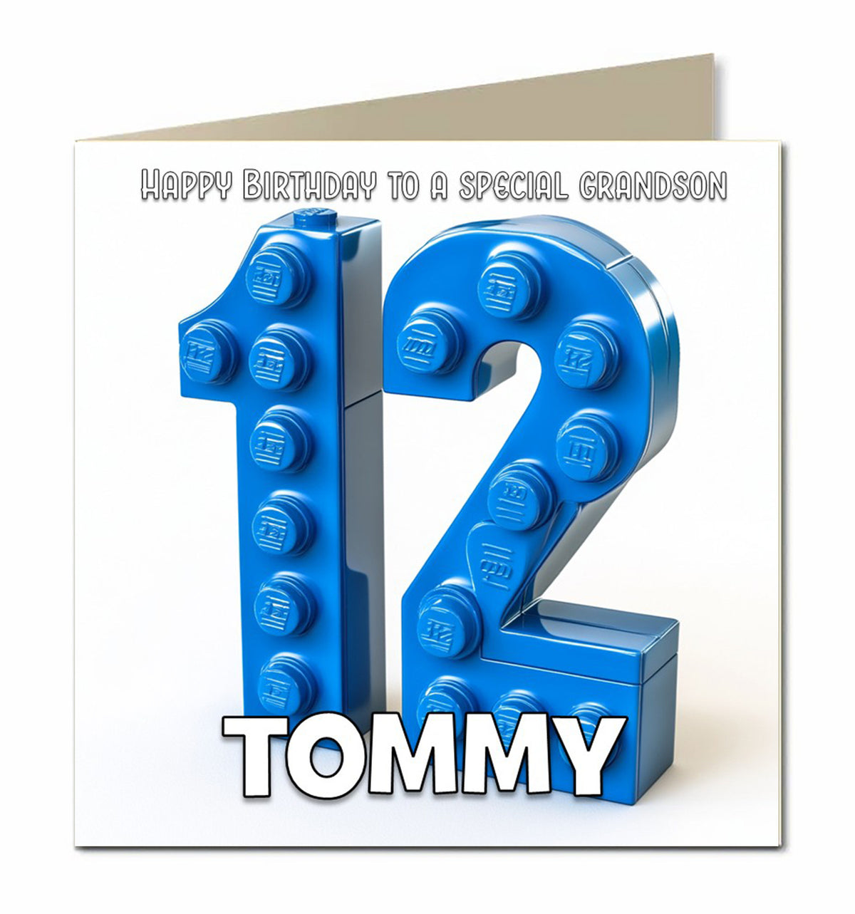 12th Birthday Card for Boys, Grandson, Son, Brother Nephew, Personalised