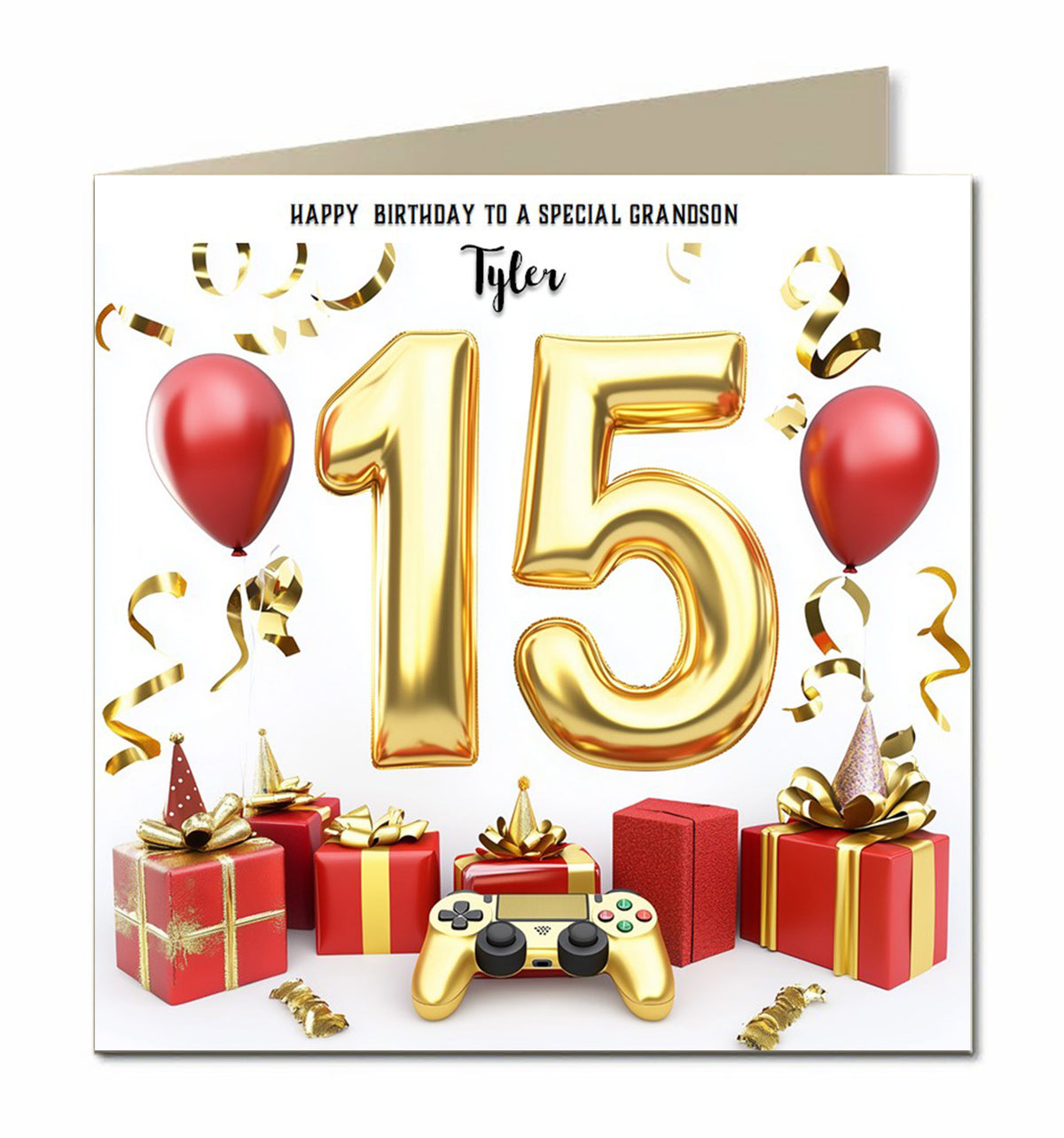 15th Birthday Card, Son, Grandson, Brother, Nephew, Friend, Gaming, Gamer, Personalised,