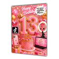 13th Birthday Card For Girls, Daughter, Granddaughter, Niece, Social Media Girl, Teenager,