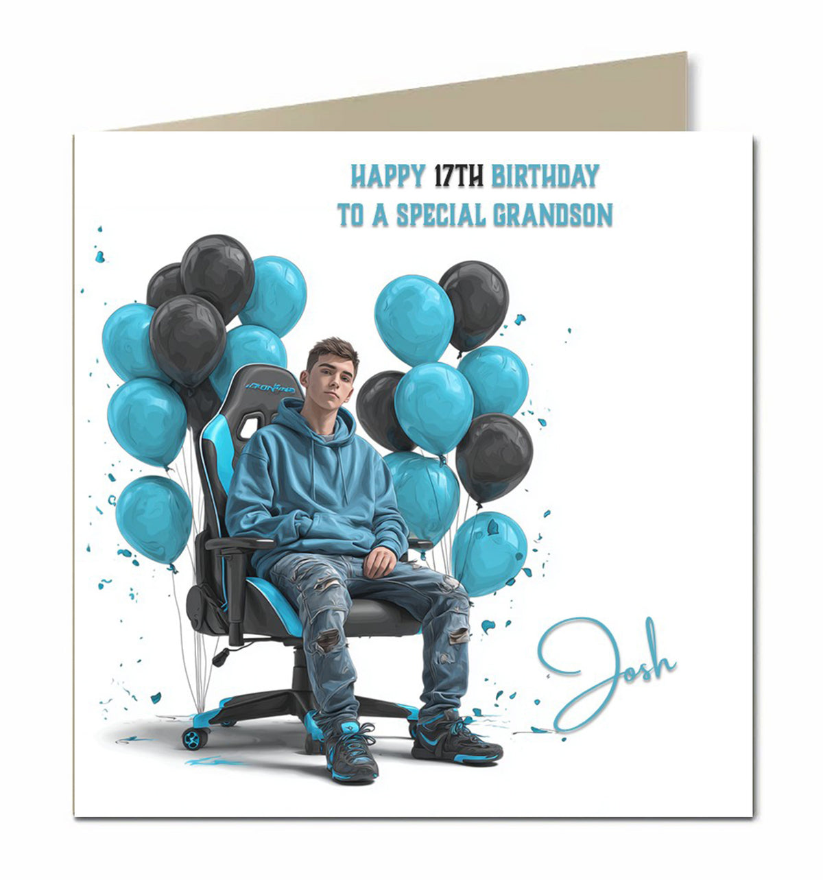 Personalised Gaming Birthday Card, Son, Grandson, Brother, Nephew, Teenager Gamer