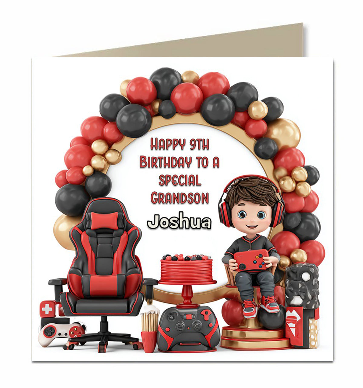Birthday Card for Boys, Son, Grandson, Brother, Nephew, Gaming, Gamer Personalised,