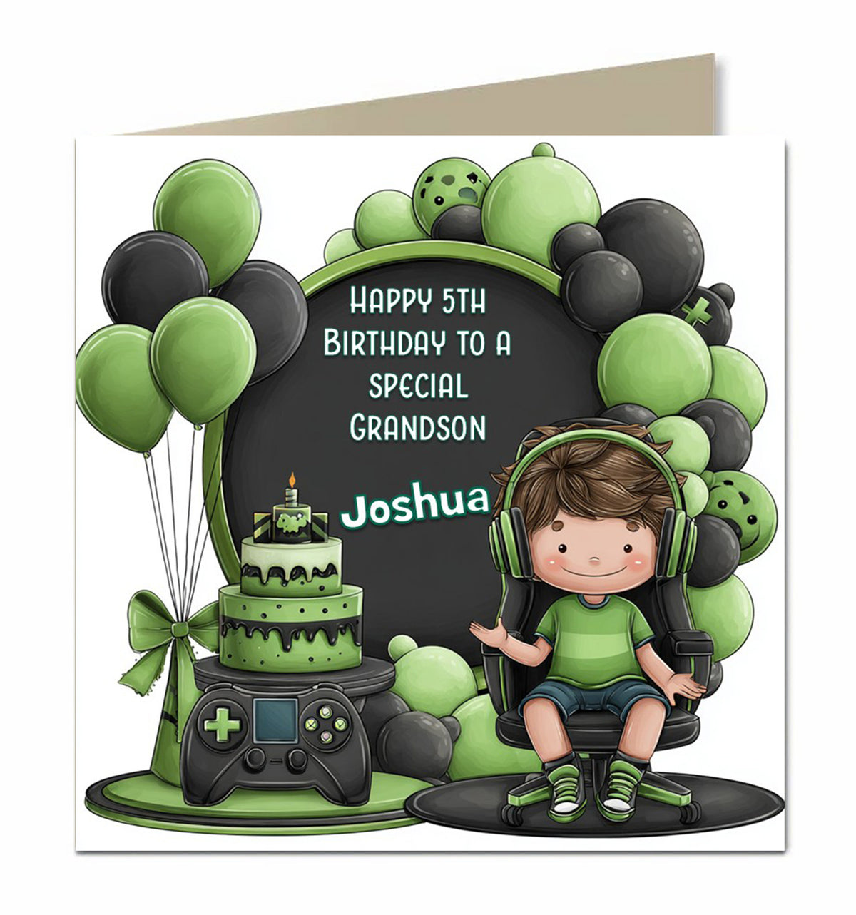 Birthday Card, Male, Boys, Son, Grandson, Nephew, Friend, Boyfriend, Great Grandson, Brother, Teenager, Gaming, Gamer Personalised