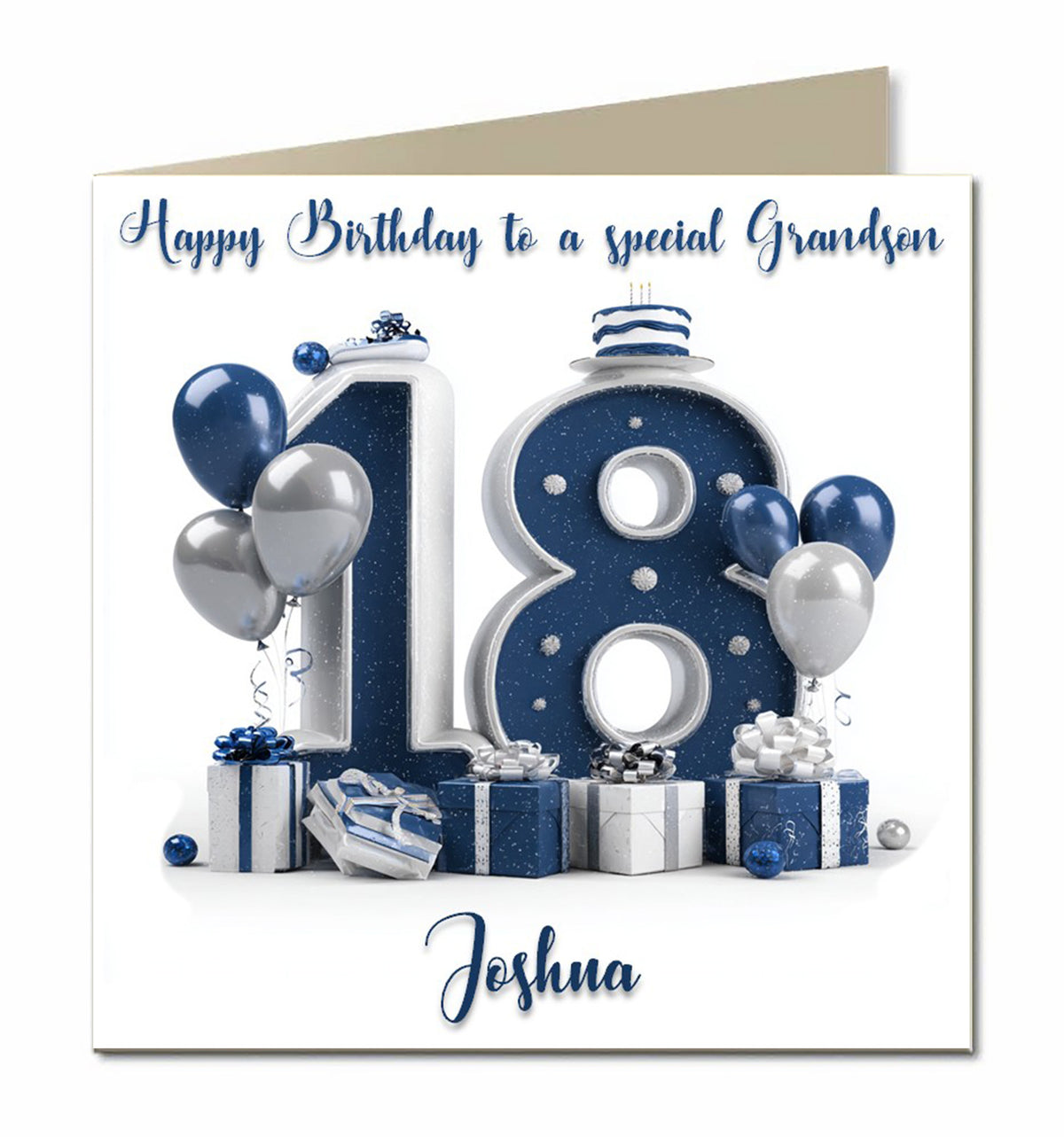 18th Birthday Card for Men, Grandson, Son, Brother, Nephew, Personalised