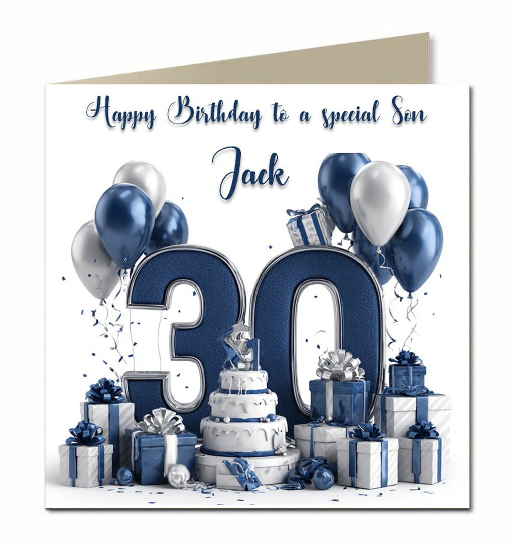 30th Birthday Card for Men, Grandson, Son, Brother, Dad, Personalised