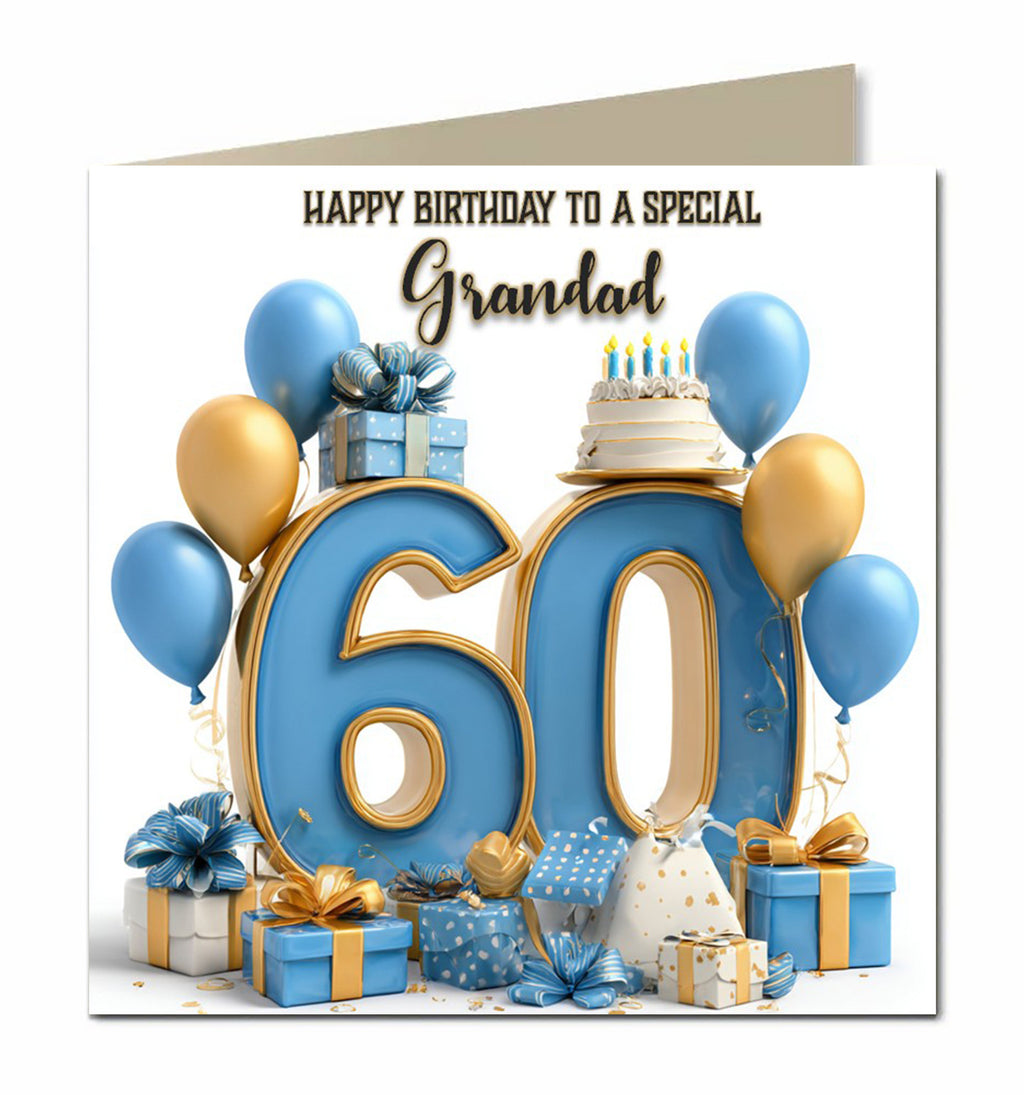60th Birthday Card for Men, Son, Brother, Dad, Grandad, Personalised