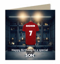 Personalised Birthday Card - Red Football Shirt