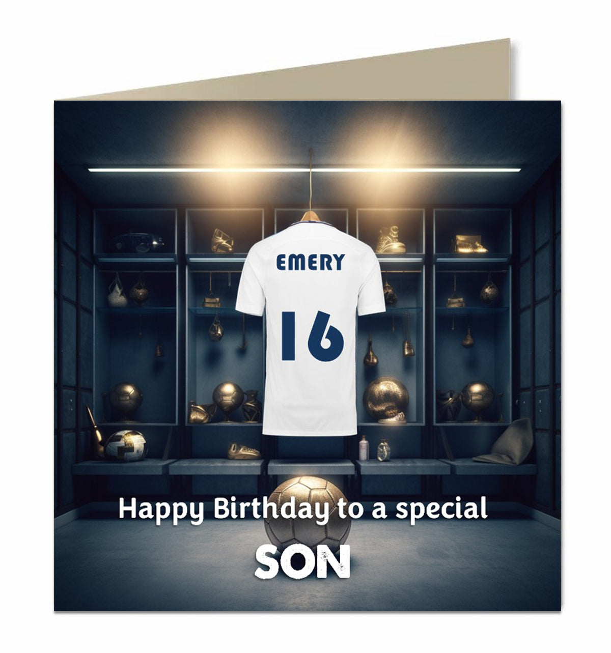 Personalised Birthday Card - White Football Shirt