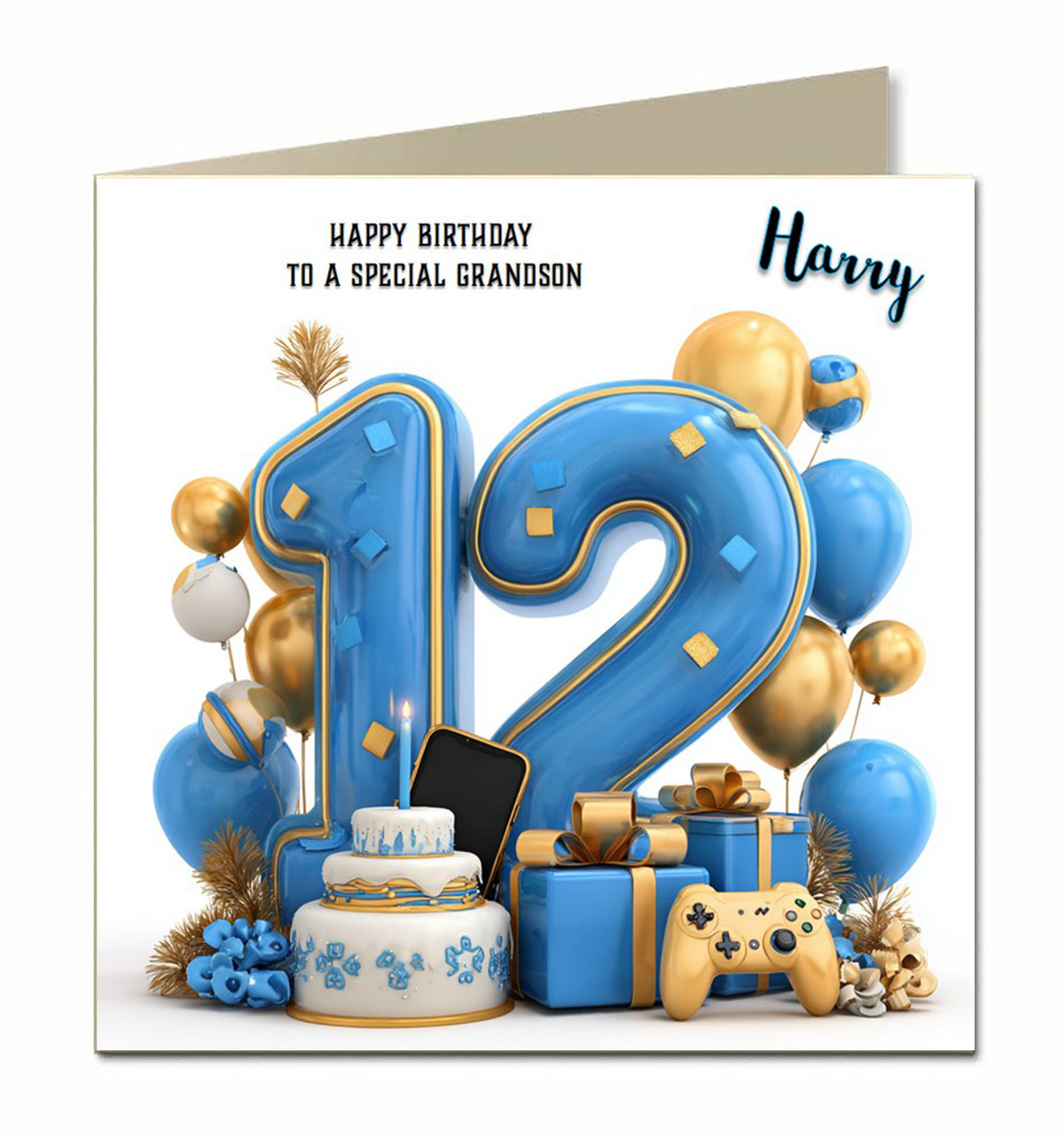 12th Birthday Card for Boys Personalised