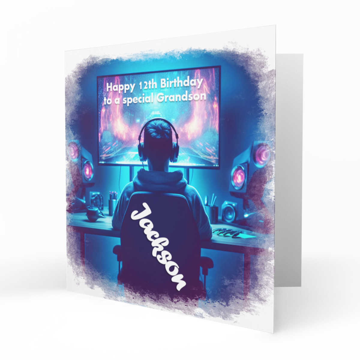 Personalised Birthday Card - Boy Gaming
