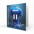 Personalised Birthday Card - Blue Football Shirt