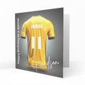 Personalised Birthday Card - Yellow Football Shirt