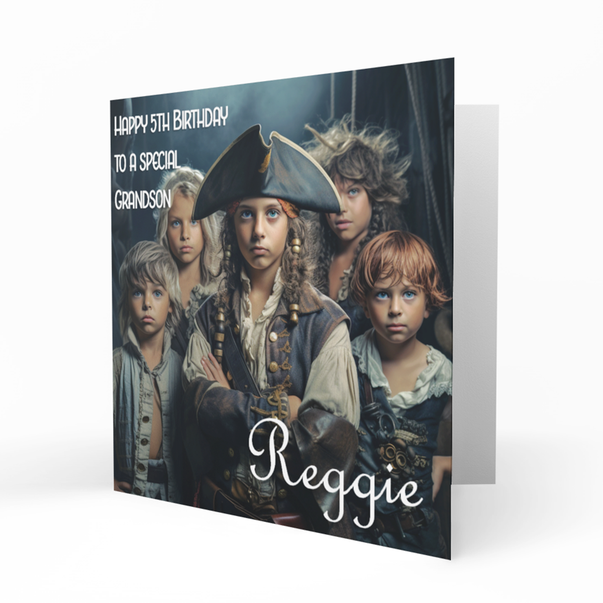 Personalised 5th Birthday Card - Young Pirates Birthday Party