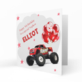 Personalised Birthday Card - Red Monster Truck