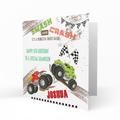 Personalised Birthday Card - Monster Trucks