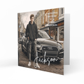 Personalised 19th Birthday Card - Young Man with a Black Car