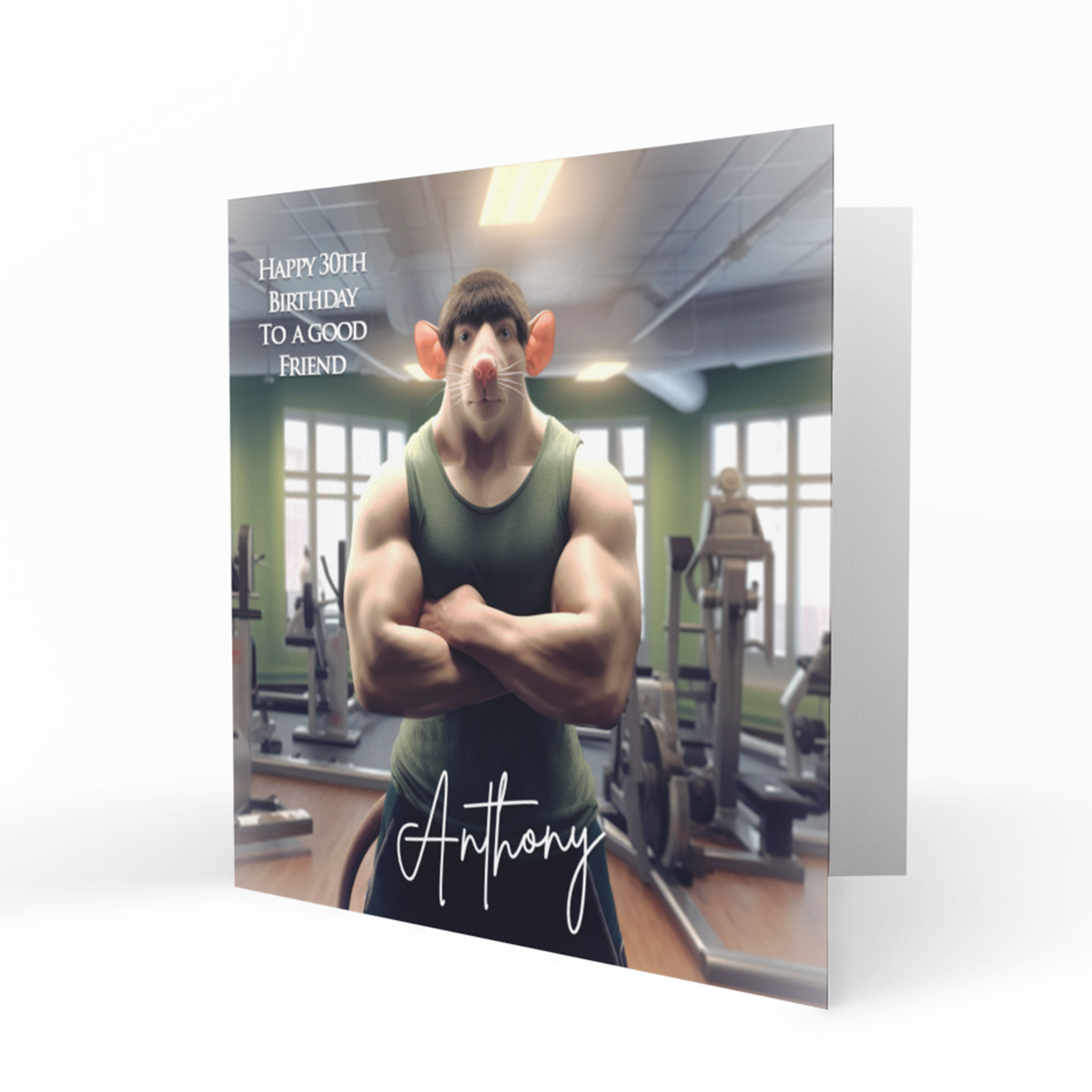 Personalised Birthday Card - Funny Gym Rat