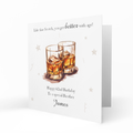 Personalised 62nd Birthday Card - Whisky Glasses