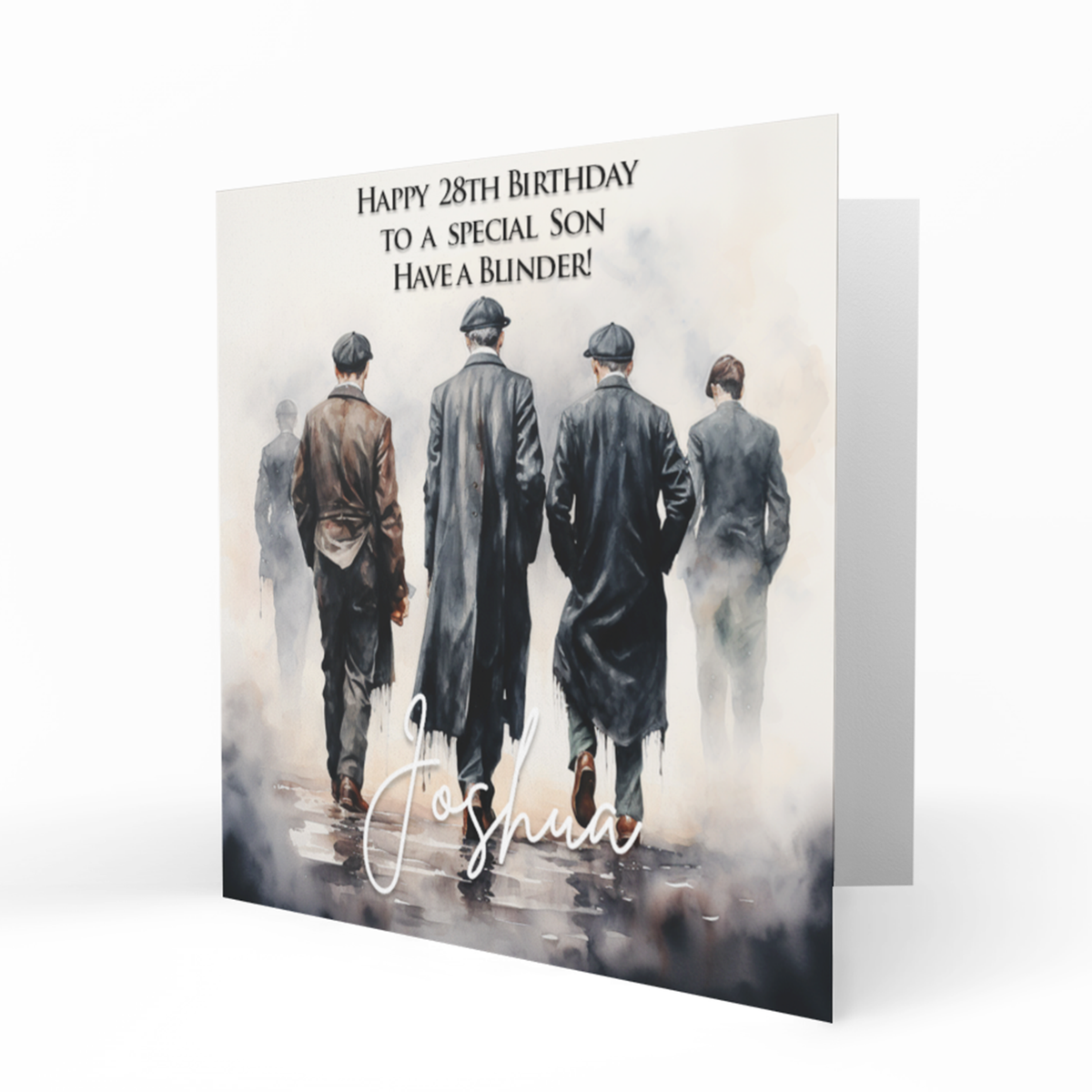 Personalised 28th Birthday Card - Vintage Gangster Group