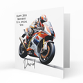 Personalised Birthday Card - Motorcycle Racer