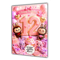 12th Birthday Card Plush Toys Girl Granddaughter Daughter Large A5 Size
