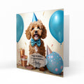 Personalised Birthday Card, Boys, Mens, Son, Grandson, Brother, Nephew, Friend, Cavapoo Dog c628