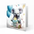 Personalised Birthday Card, Boys, Mens, Son, Grandson, Brother, Nephew, Friend, Cute Koala Bear c642