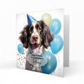 Personalised Birthday Card, Boys, Mens, Son, Grandson, Brother, Nephew, Friend, Springer Spaniel Dog c650