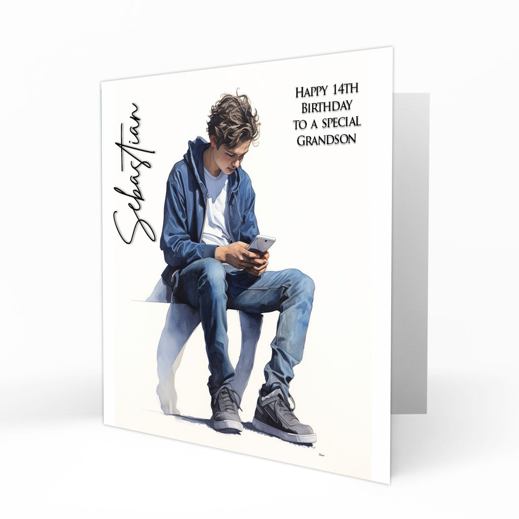 Personalised Birthday Card, Boys, Mens, Son, Grandson, Brother, Nephew, Friend, Teenager c656