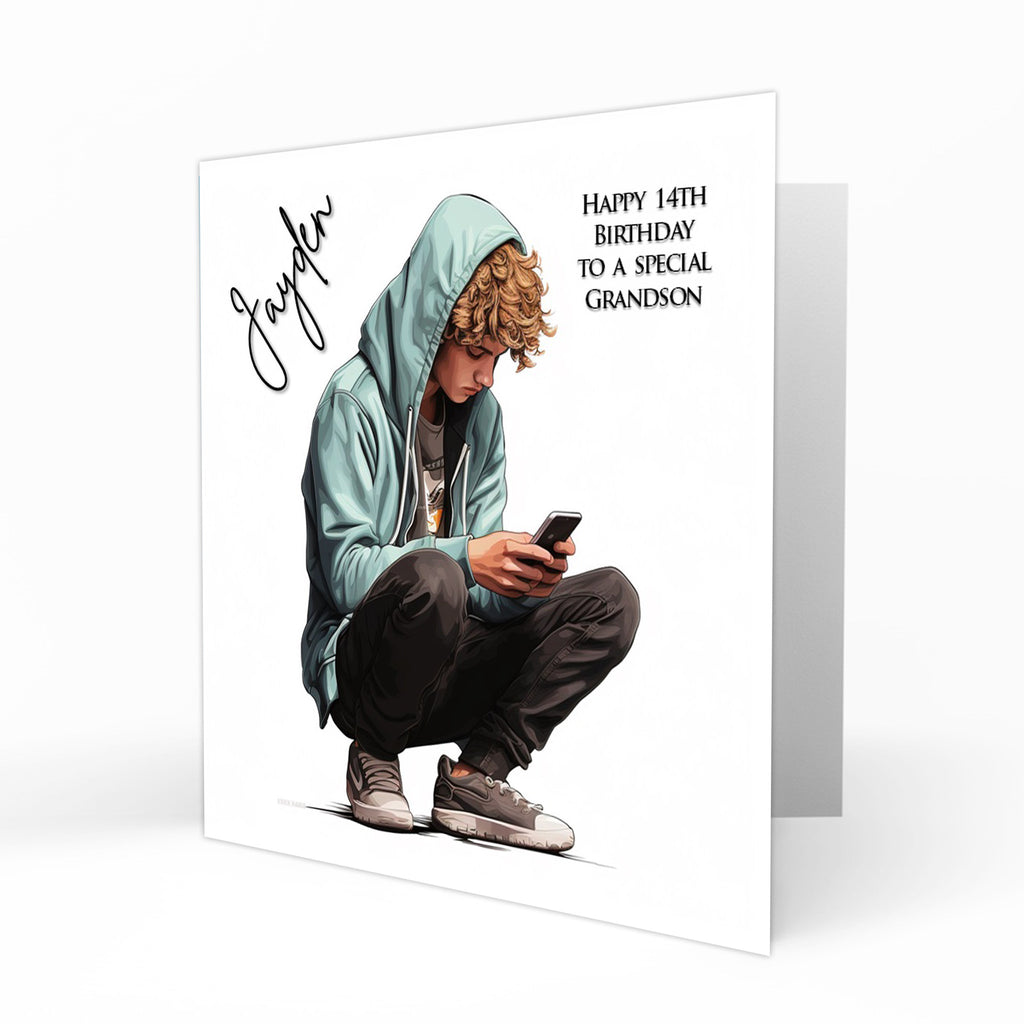Personalised Birthday Card, Boys, Mens, Son, Grandson, Brother, Nephew, Friend, Teenager c657