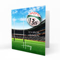 Personalised 13th Birthday Card - Rugby Ball in a Stadium