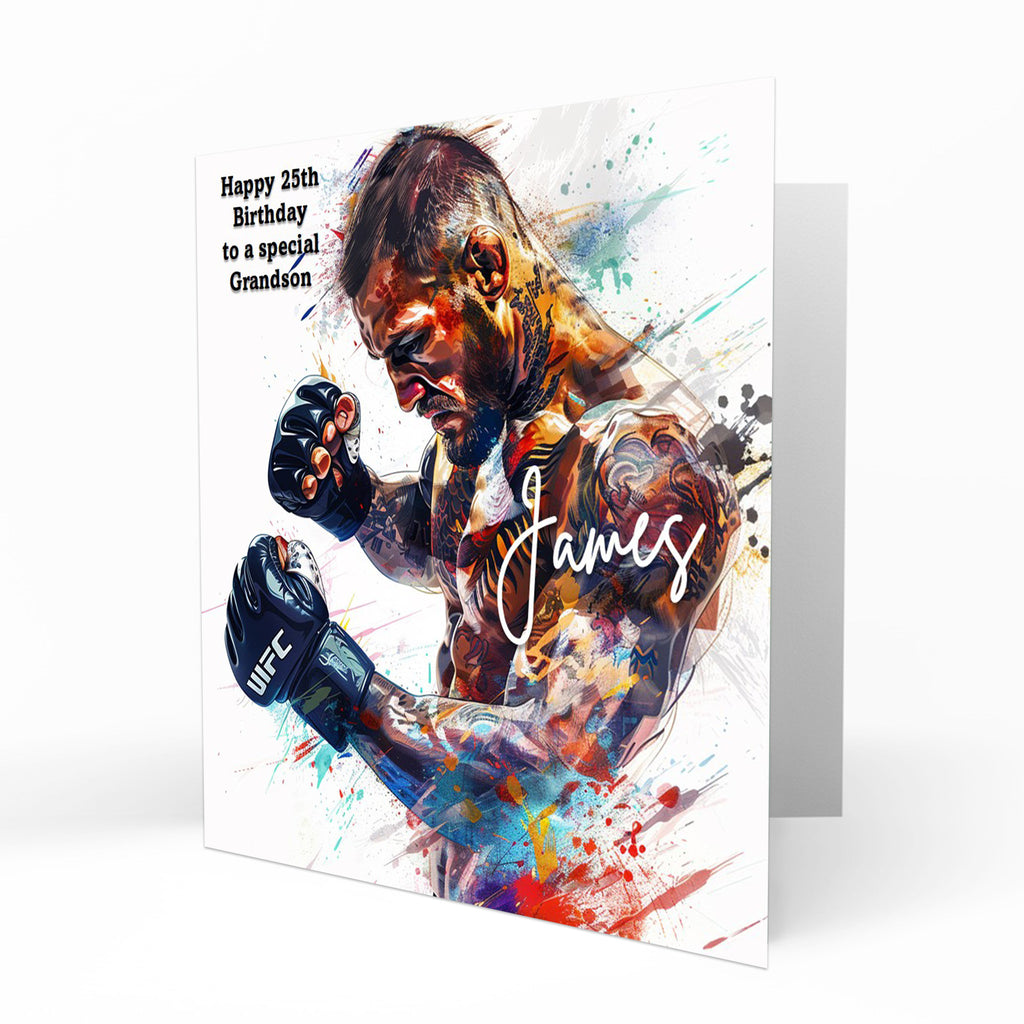 Personalised Birthday Card - Combat Sports Fighter